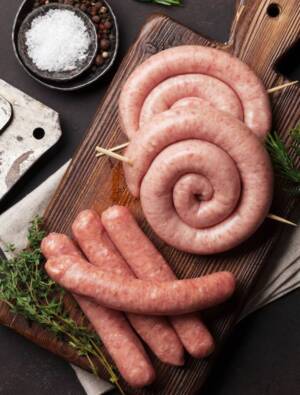 Raw sausages